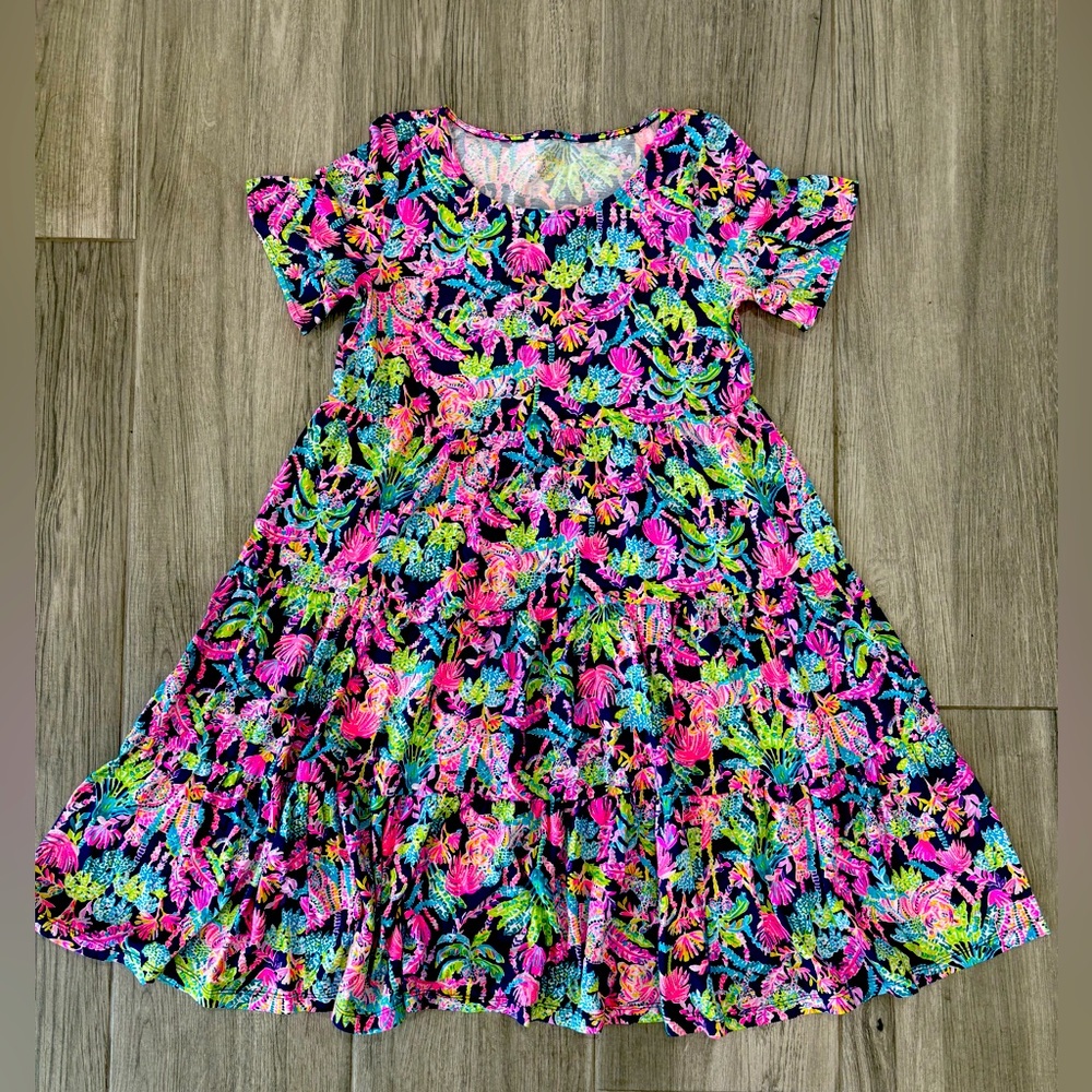 Lilly Pulitzer Jodee Dress in Oyster Bay Navy- Seen and Herd, X Small, NWT - Picture 1 of 5